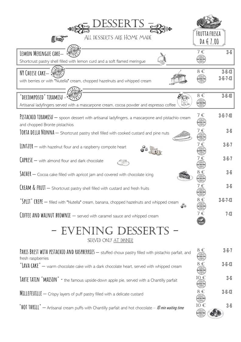 Menu di Bistrò 