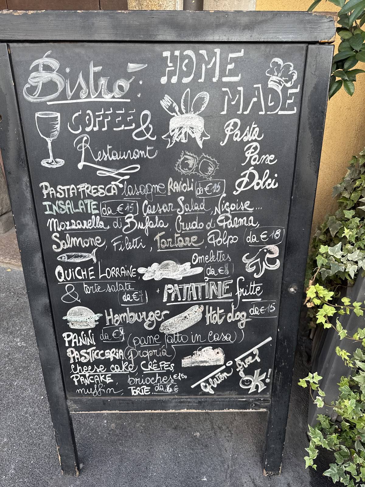 Menu di Bistrò 