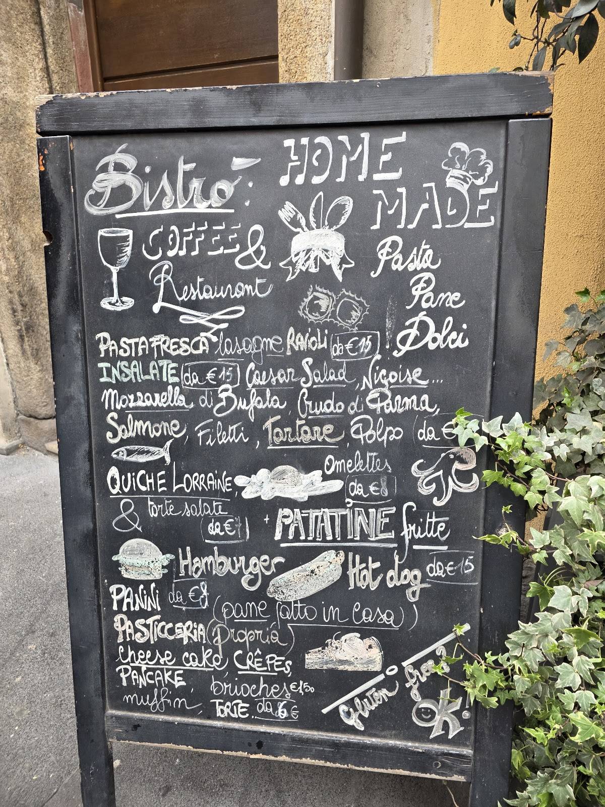 Menu di Bistrò 