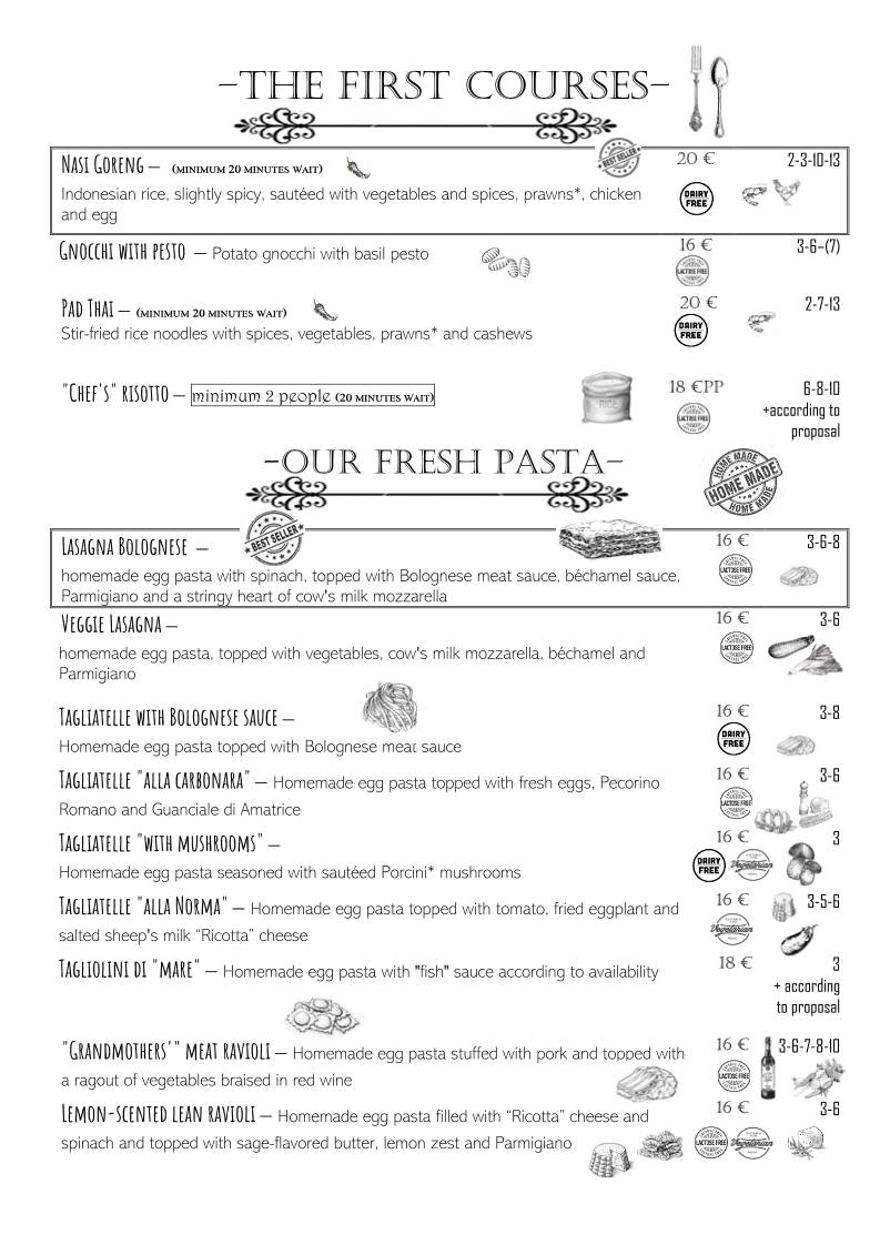 Menu di Bistrò 