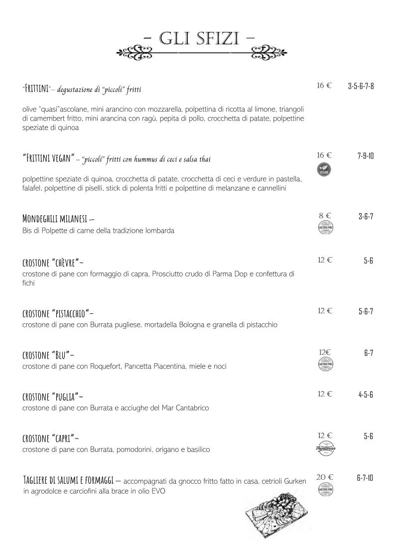 Menu di Bistrò 