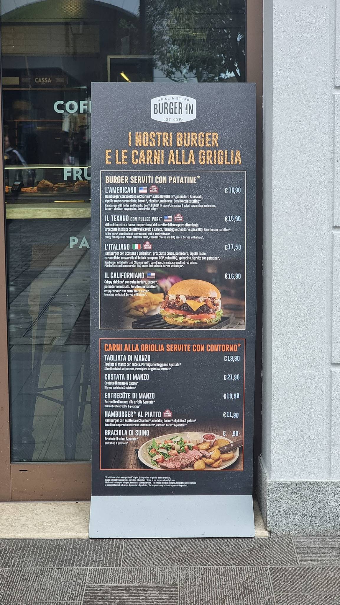 Menu di Bistrot Noventa 