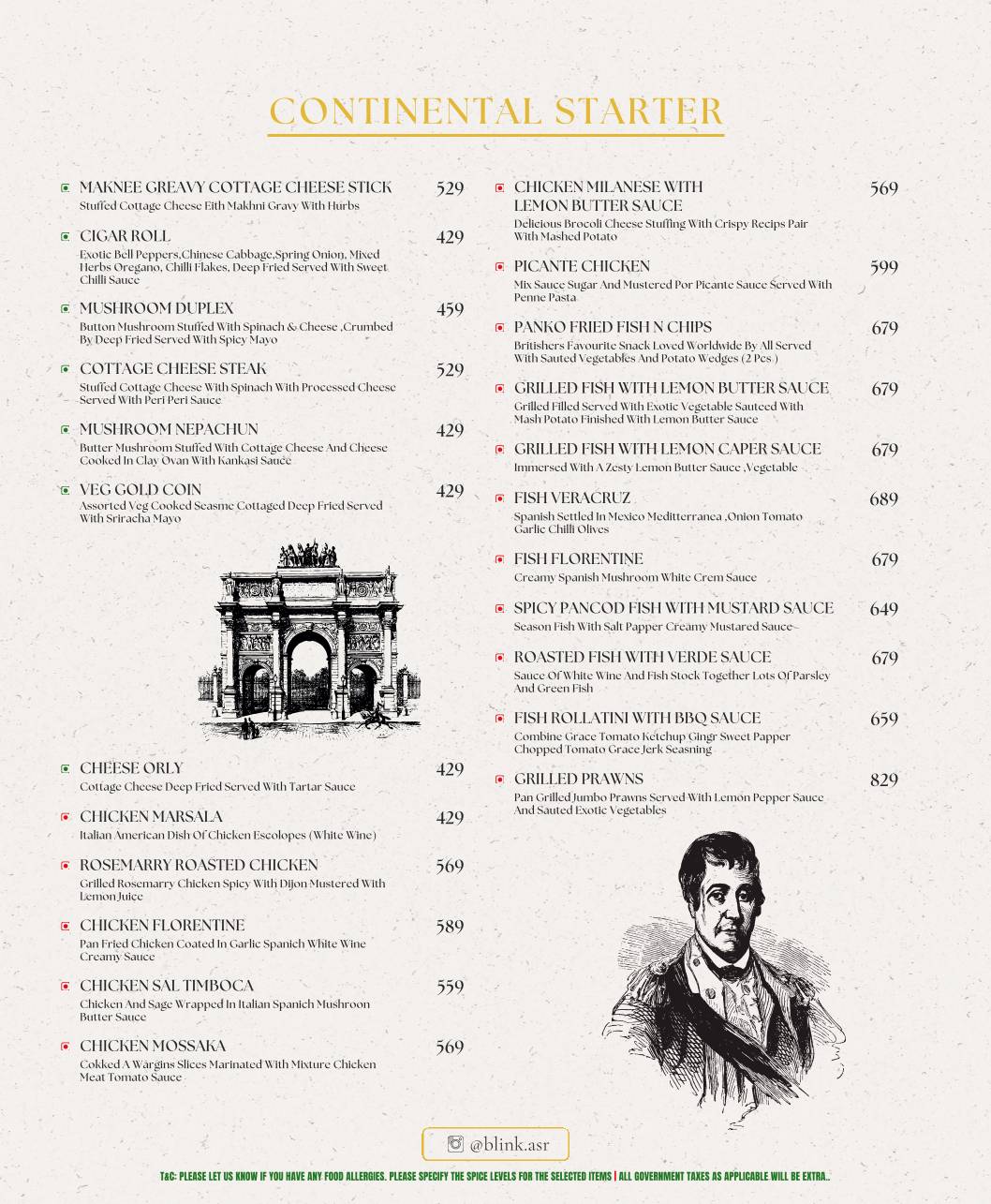 Blink Teppanyaki, Sushi, Multi Cuisine Restaurant menu