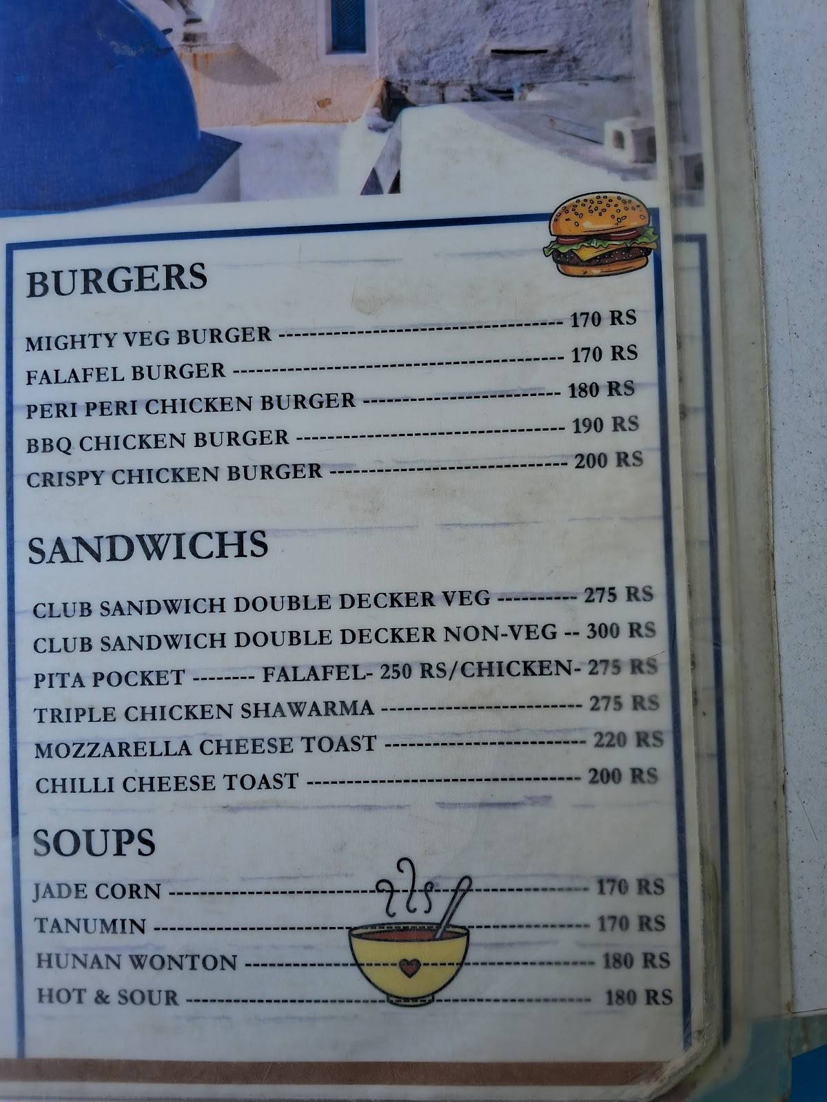 Bluebrick Cafe menu