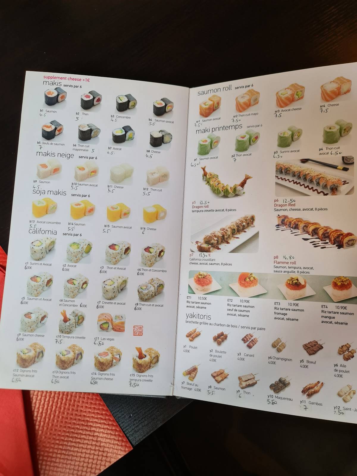 Menu de Sushi Bo-Bun