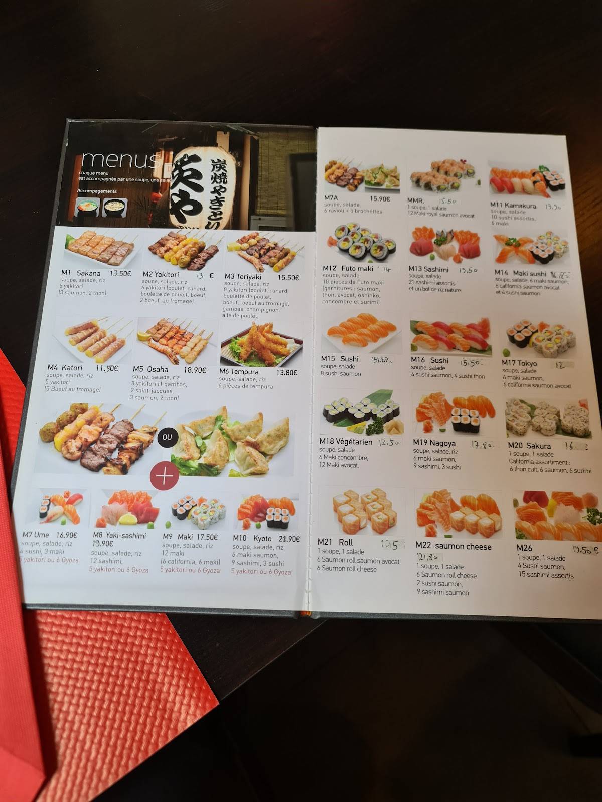 Menu de Sushi Bo-Bun