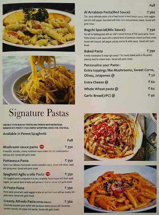 Cafe Bogchi menu