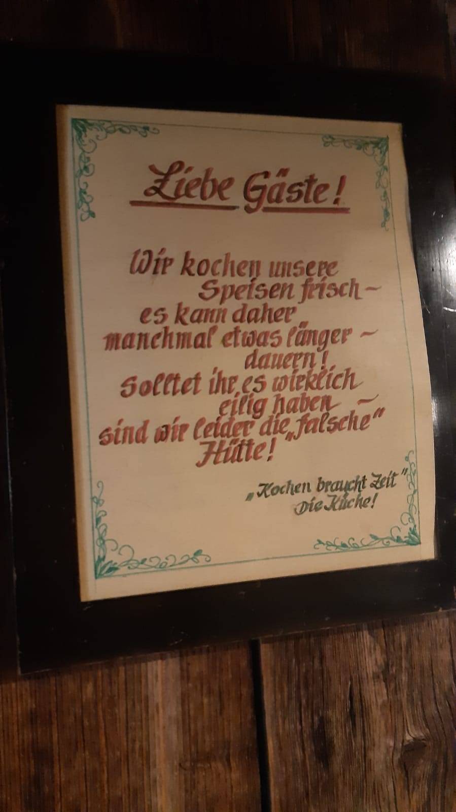 Speisekarte von Böglalm restaurant, Alpbach