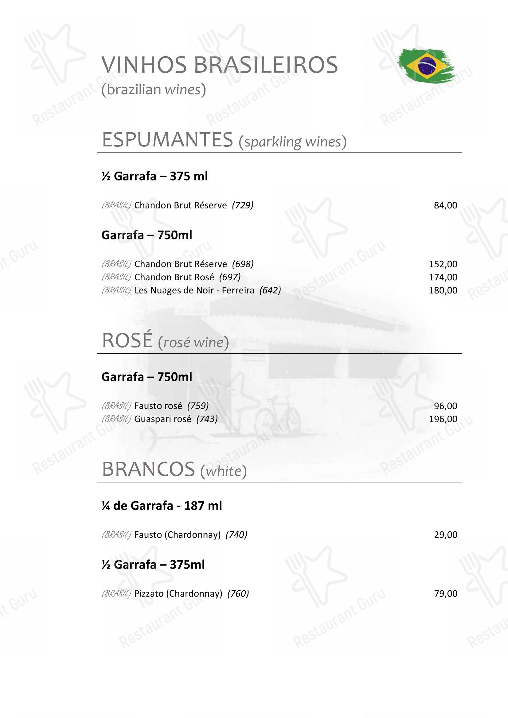 Bolinha Restaurante menu - refeições e bebidas