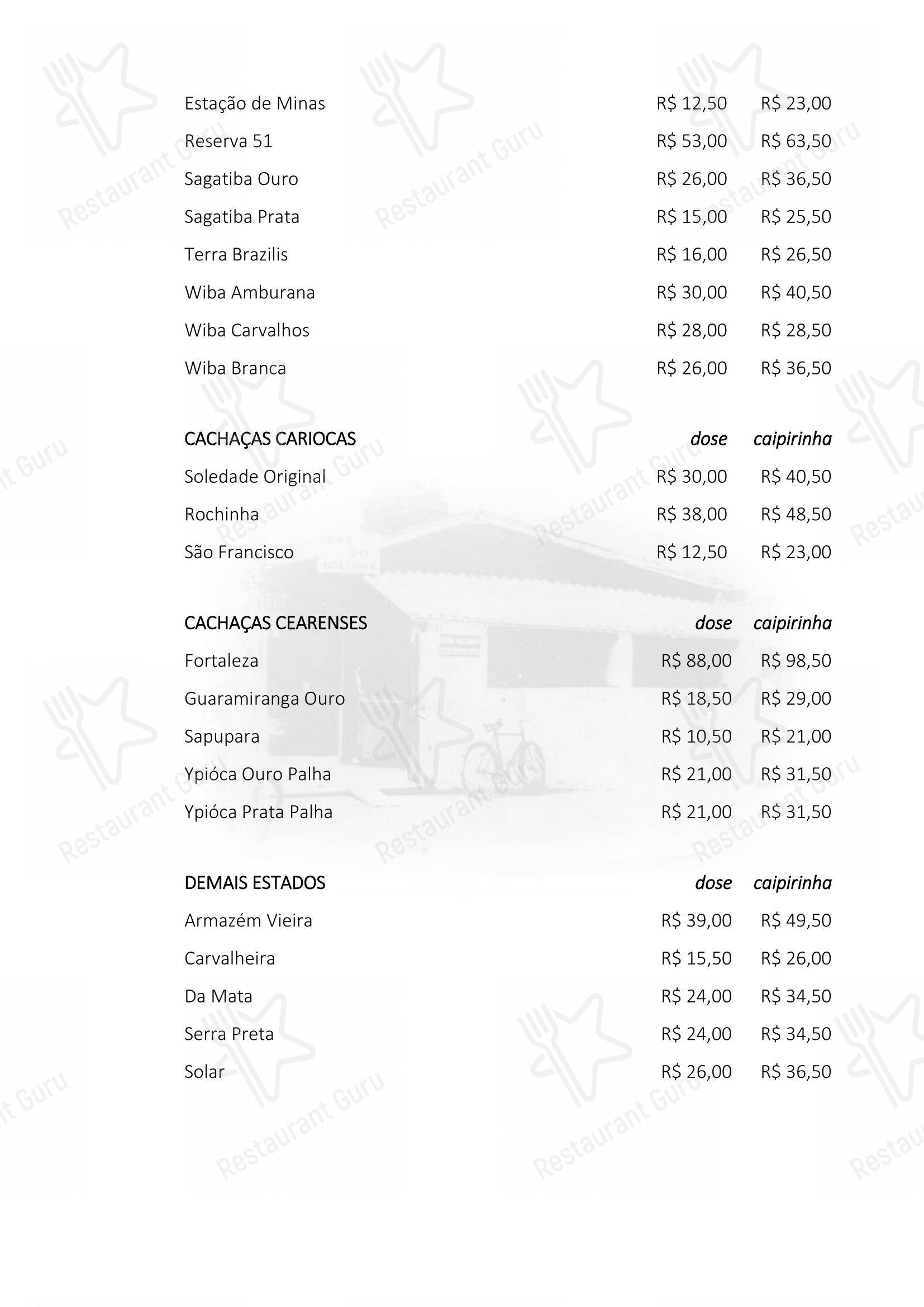 Bolinha Restaurante em São Paulo - Ночное меню