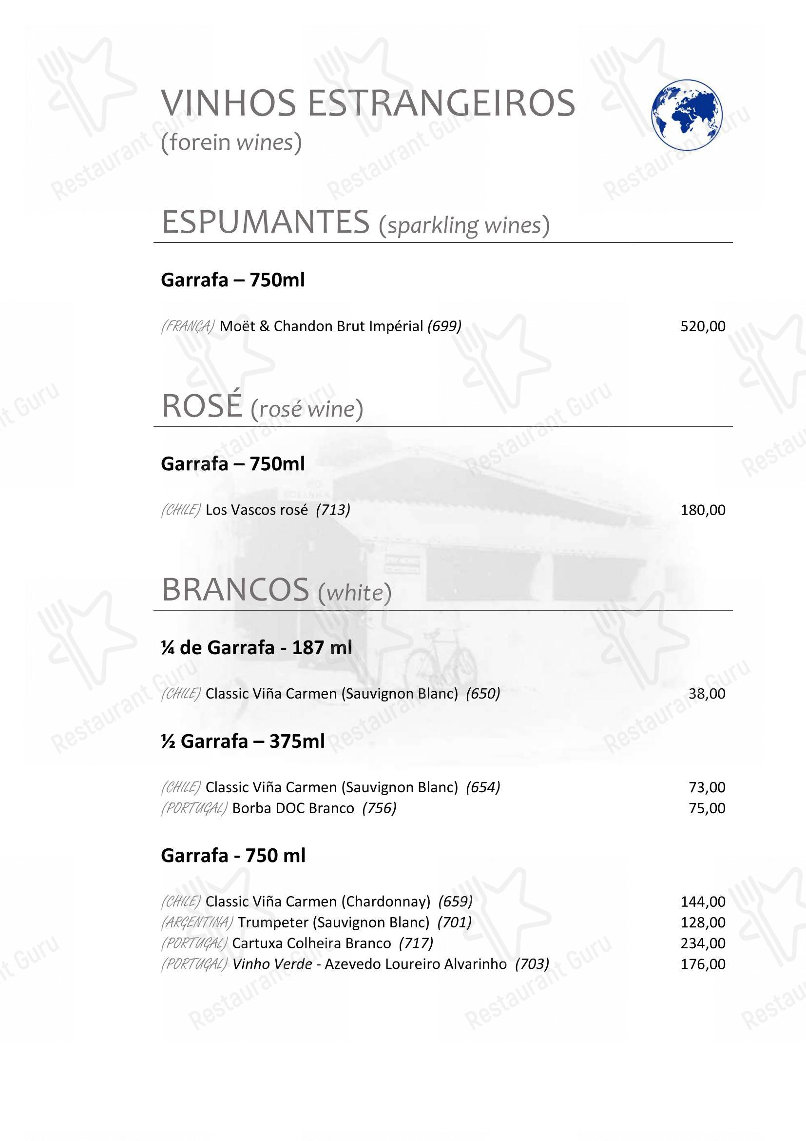 Bolinha Restaurante menu