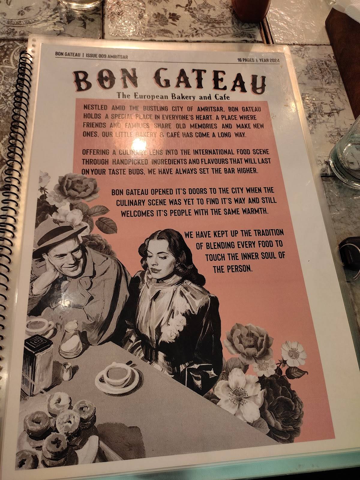 Bon Gateau menu