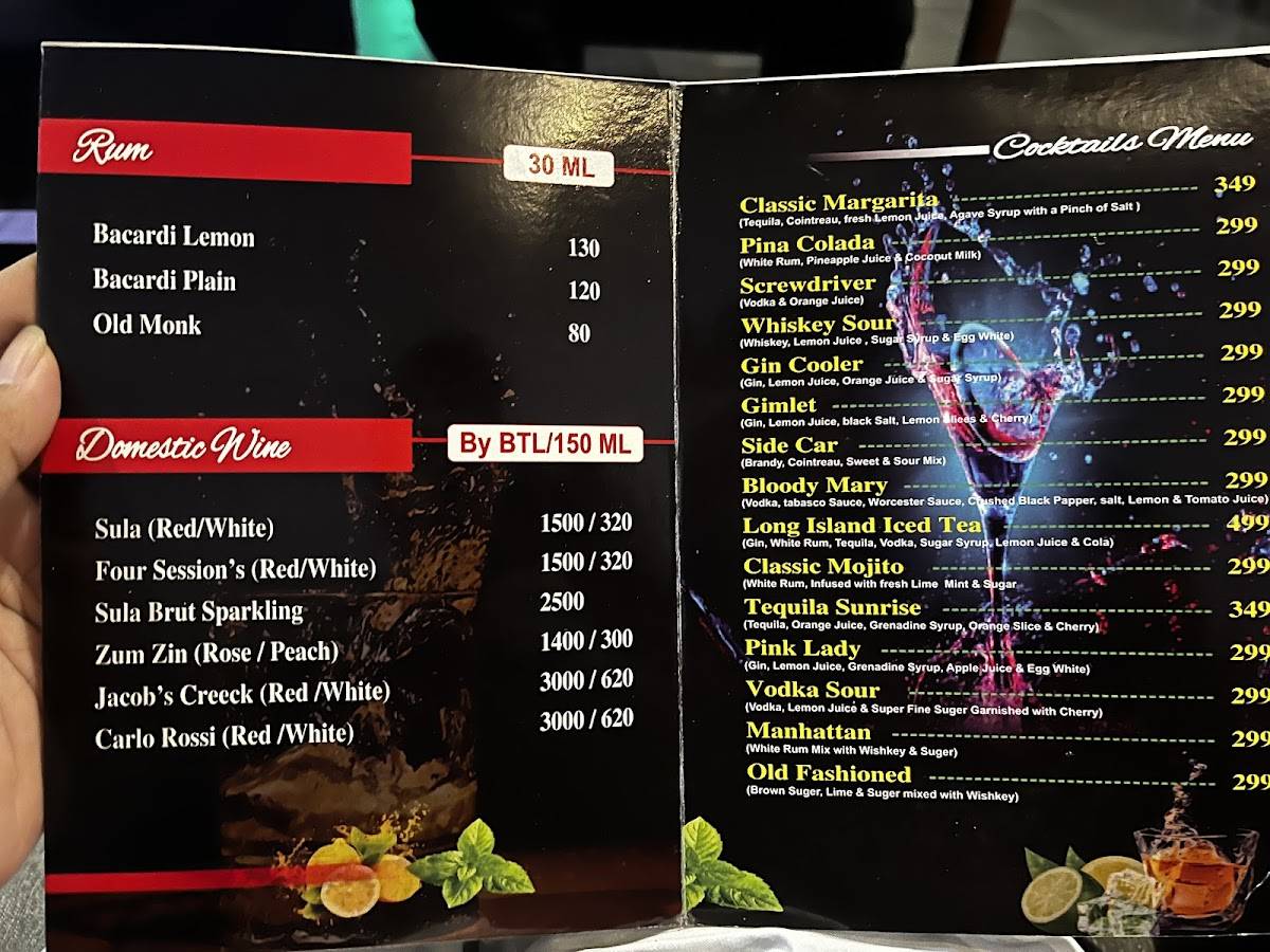 Universal Bar & Restaurant menu