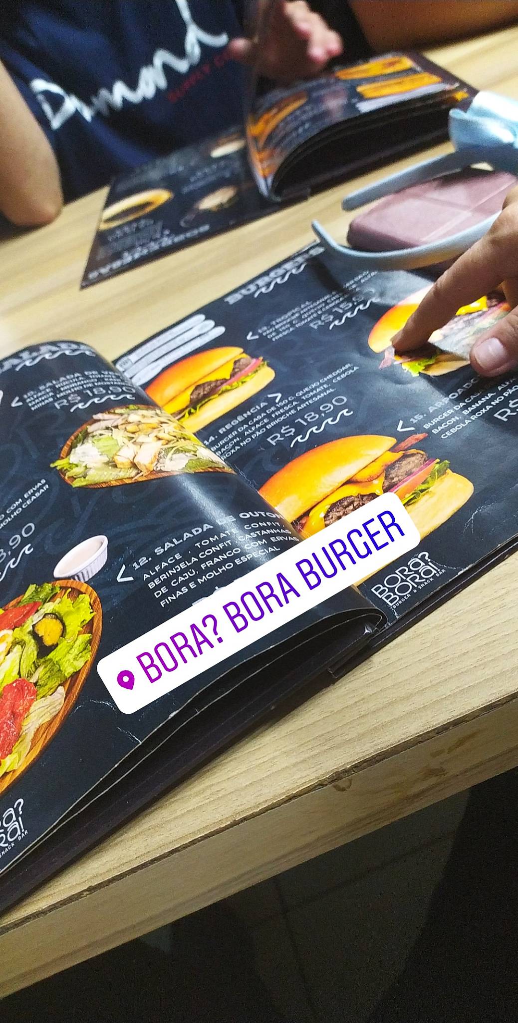 Bora? Bora! Burger &Snack bar cardápio