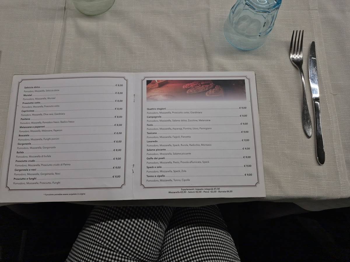 Menu di Ristorante Pizzeria & Steakhouse Bostan 