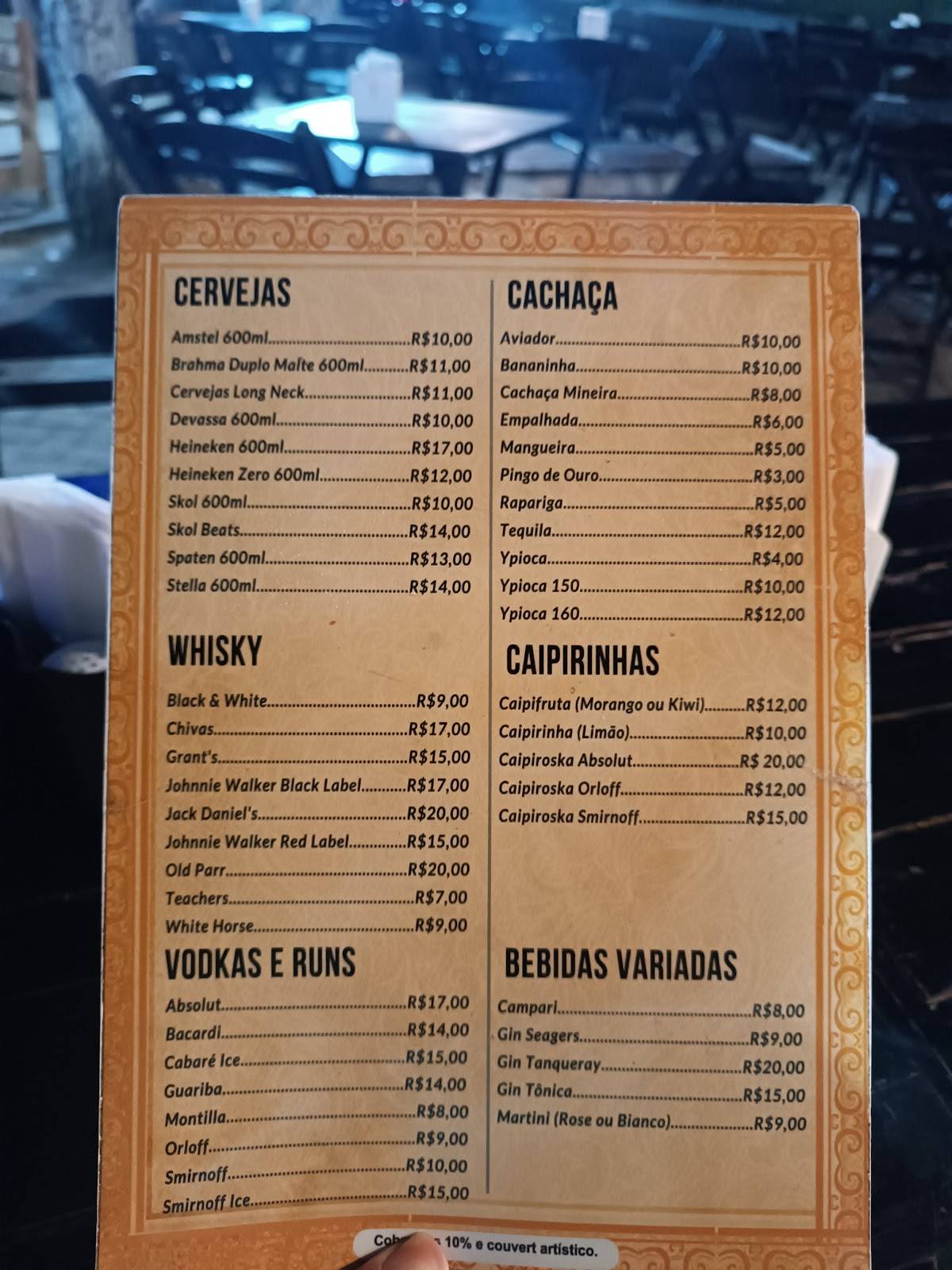 Boteco Vintage cardápio