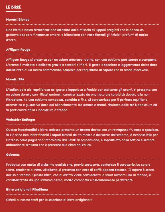 Menu di Bottega Baretti 