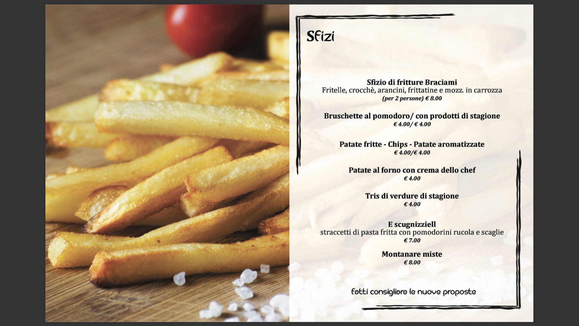 Menu di Braciami Aversa 