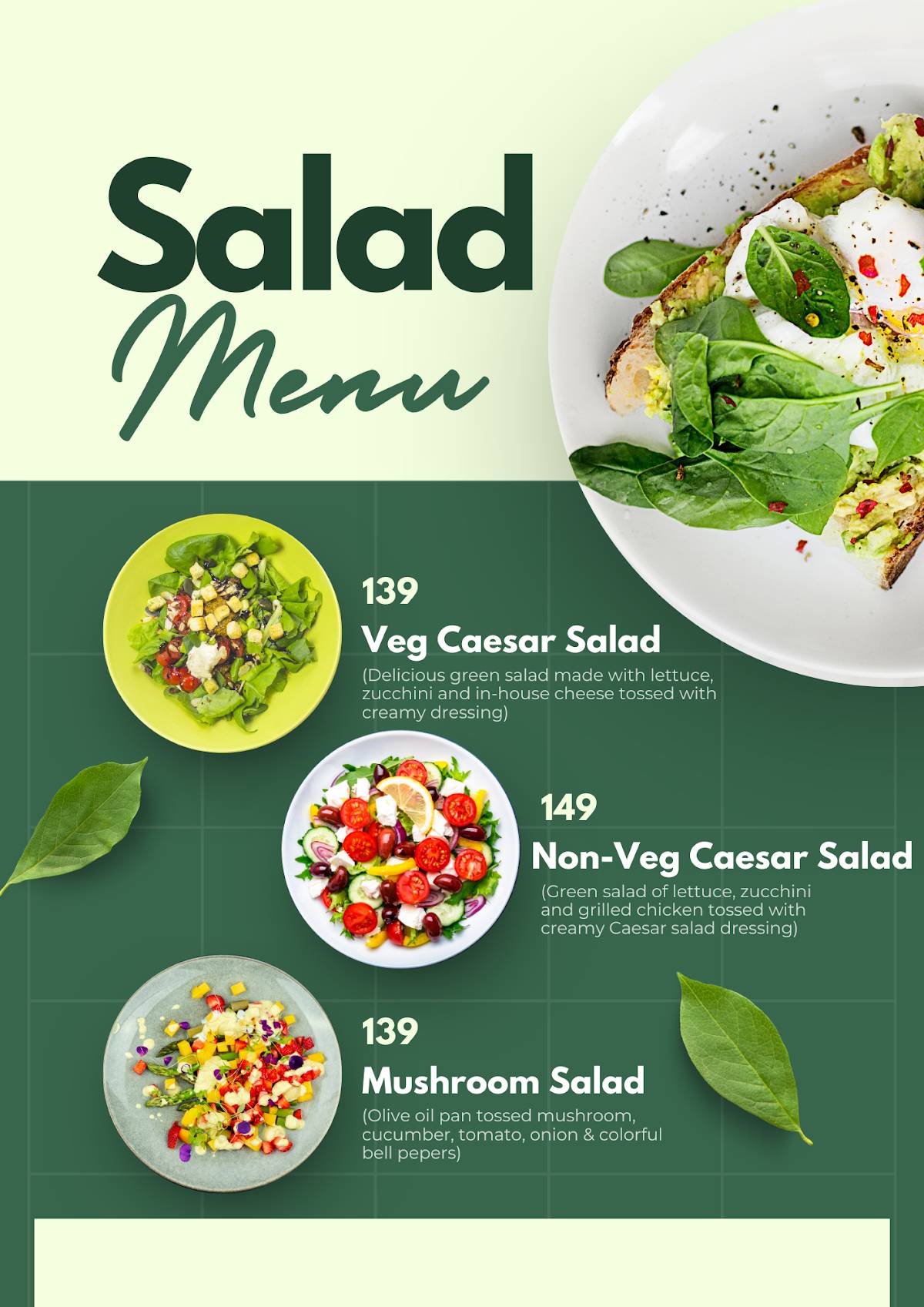 Foodcostas menu