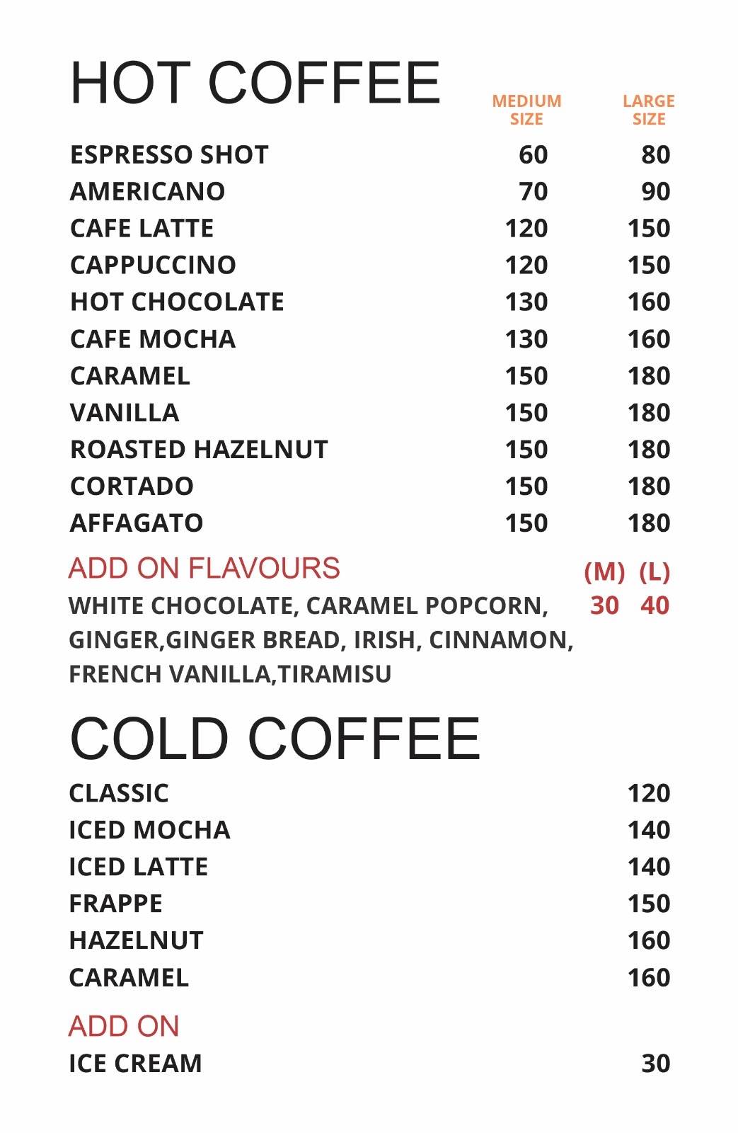 Brampton Cafe & Restro menu