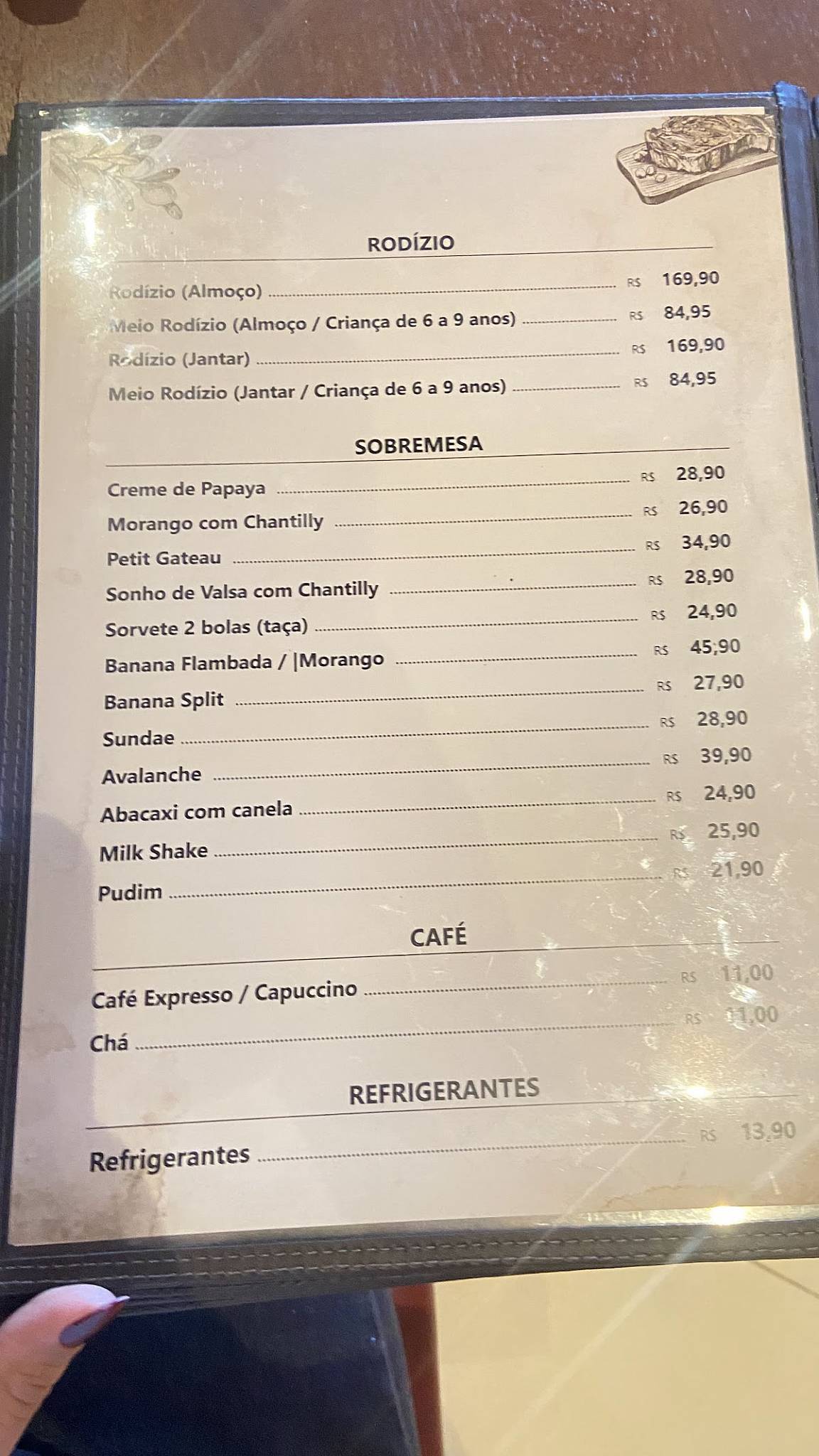 Churrascaria Potência do Sul cardápio
