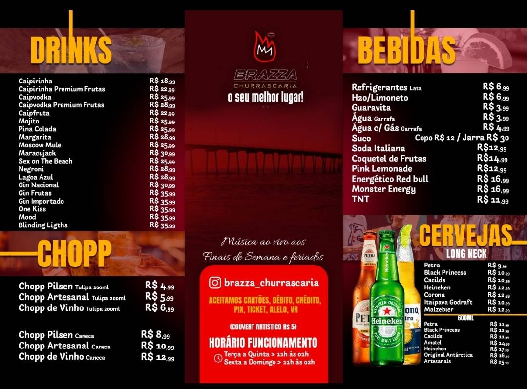 Brazza Churrascaria cardápio
