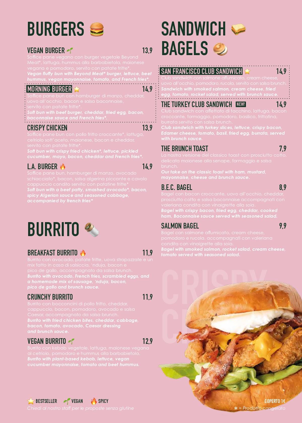 Menu di Brunch Republic Riccione 