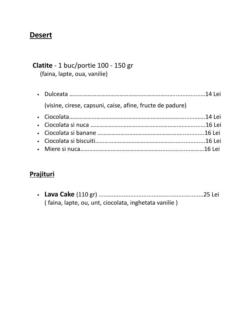 Menu de Flamingo Food