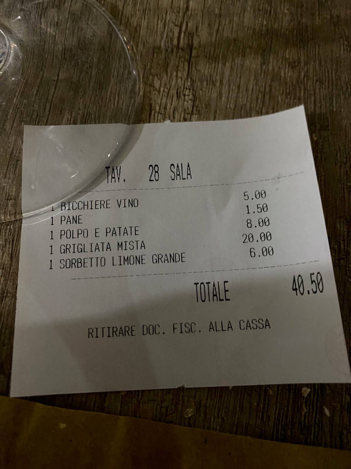 Menu di Buena Onda Focene 