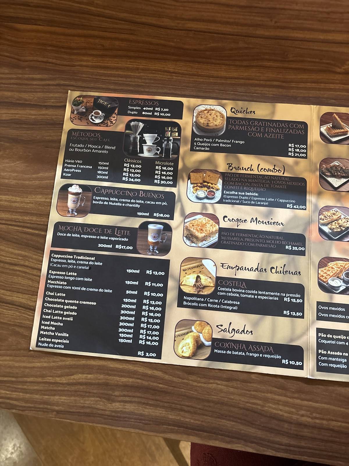 Buenos Cafés cardápio
