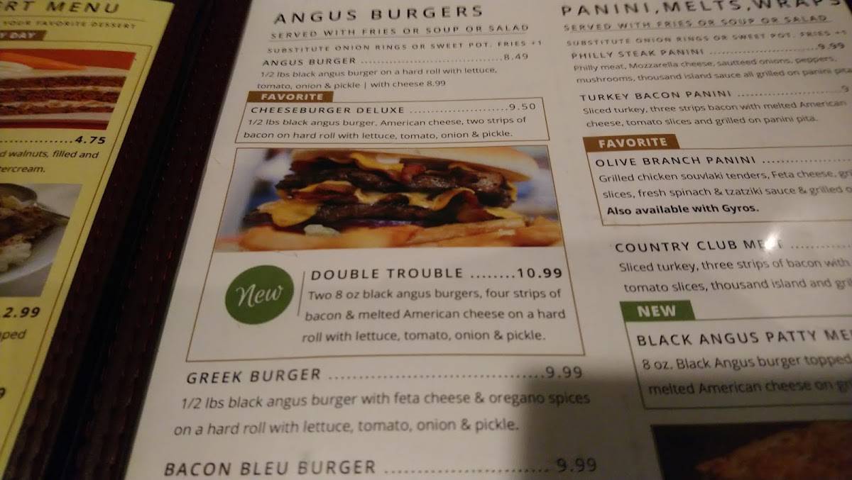 Menu at The Olive Branch Family Restaurant, West Seneca, Union Rd
