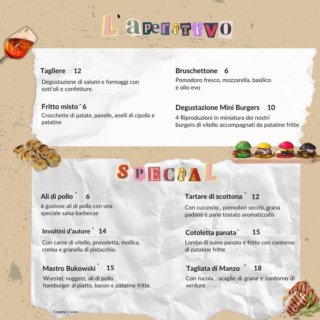 Menu di Bukowski Cafè & Bistrot 