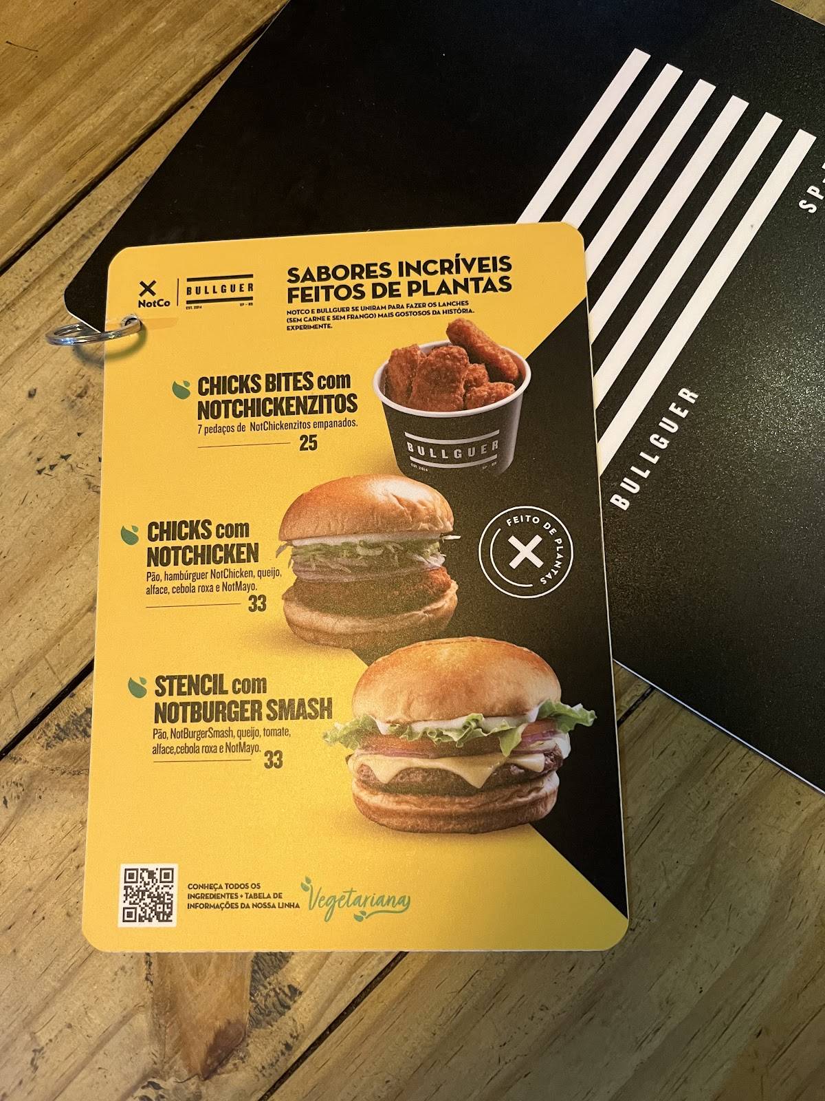 Bullguer Jundiaí cardápio