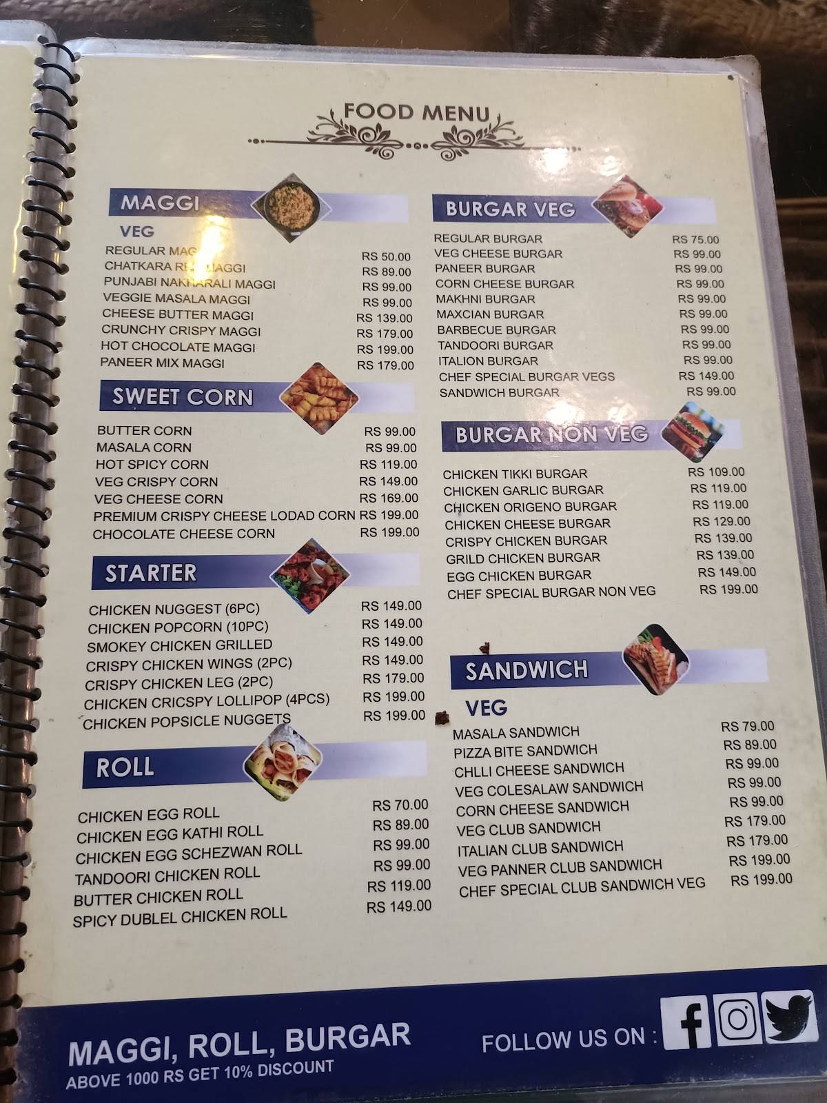 Food Costa menu