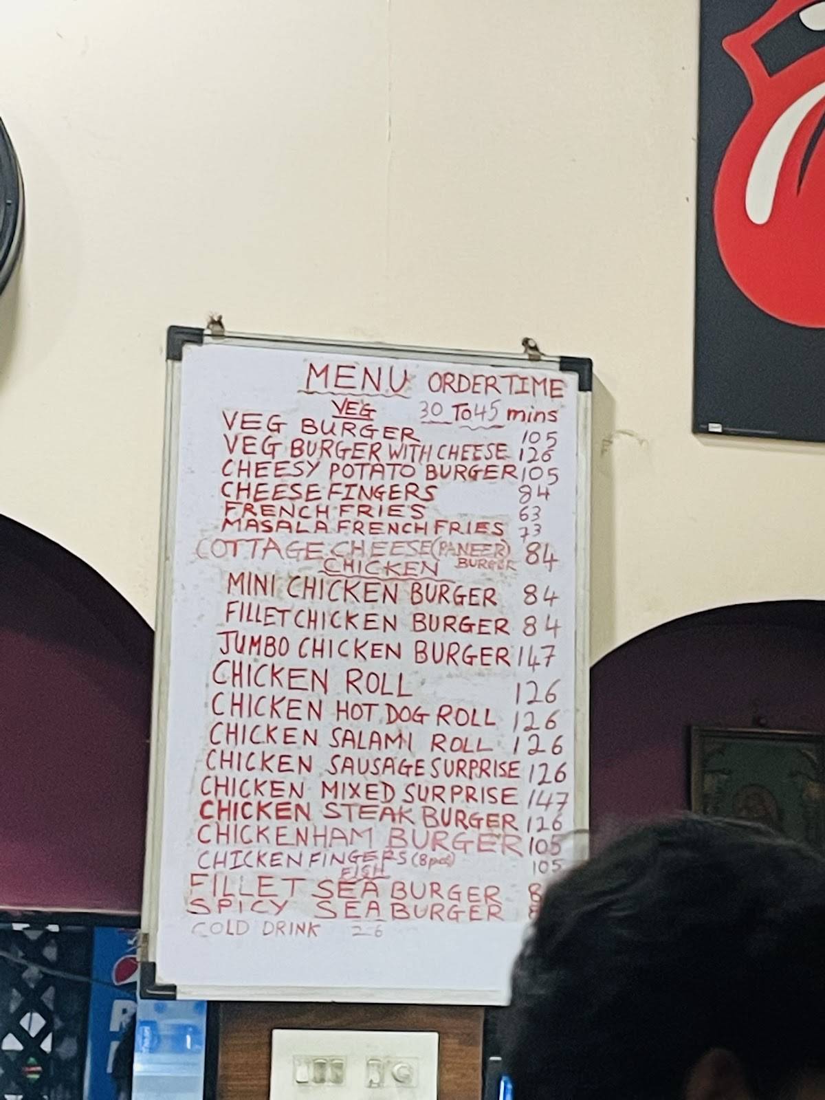 Burger King menu