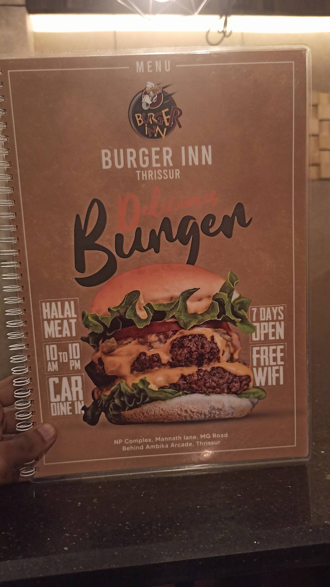Burger Space menu