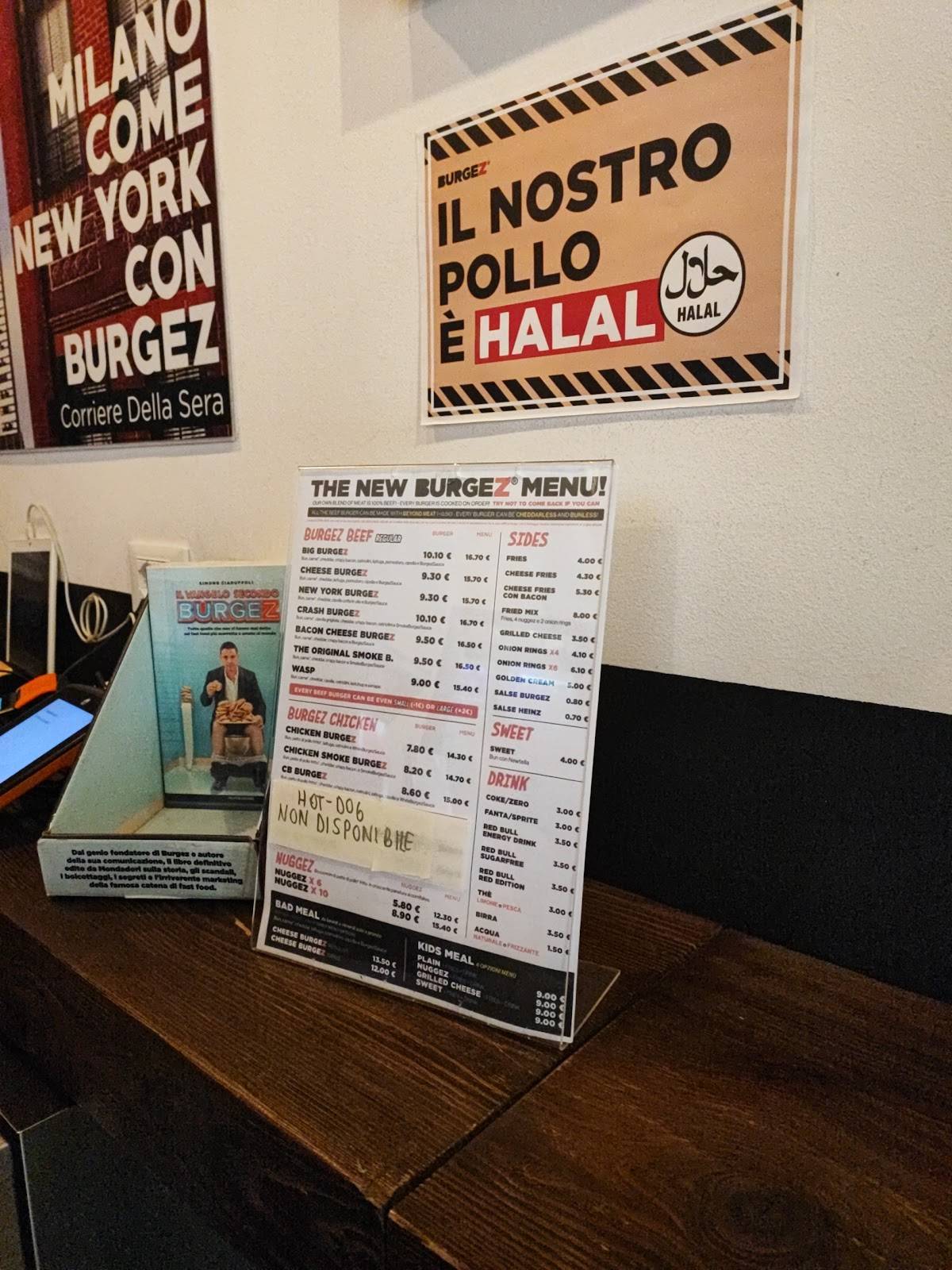 Menu di Burgez 
