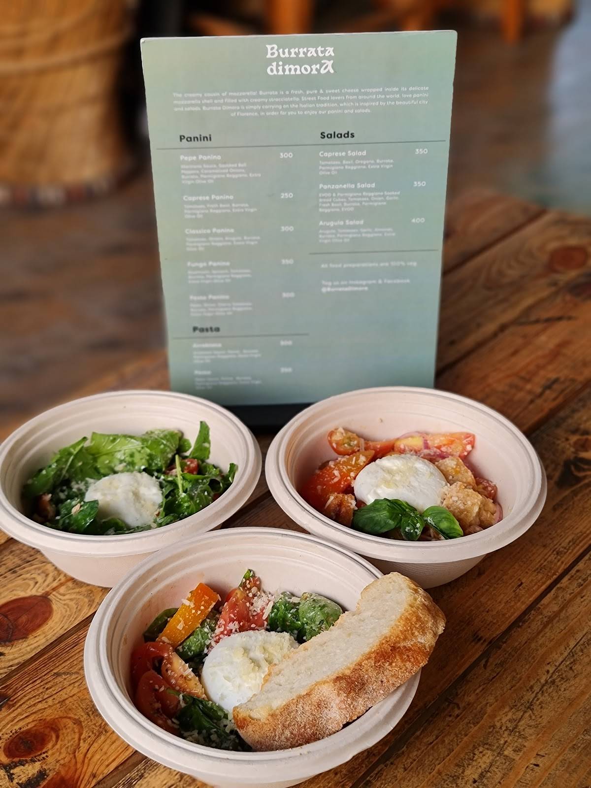 Burrata Dimora menu