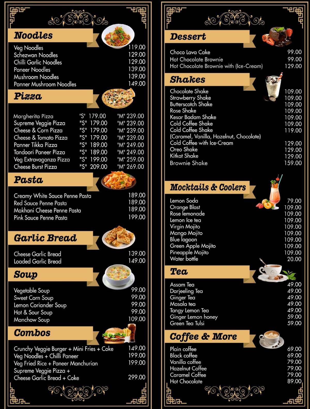 CC Cafe menu