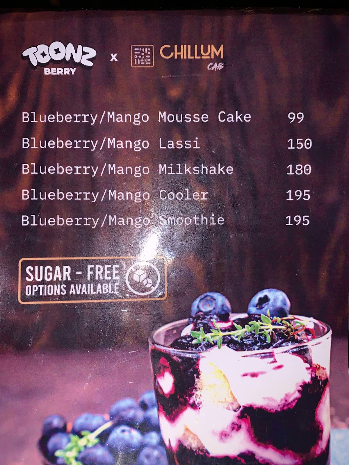 CHILLUM CAFE menu