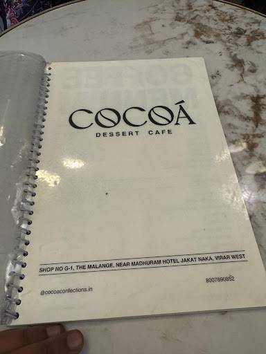 COCOA DESSERT CAFE menu