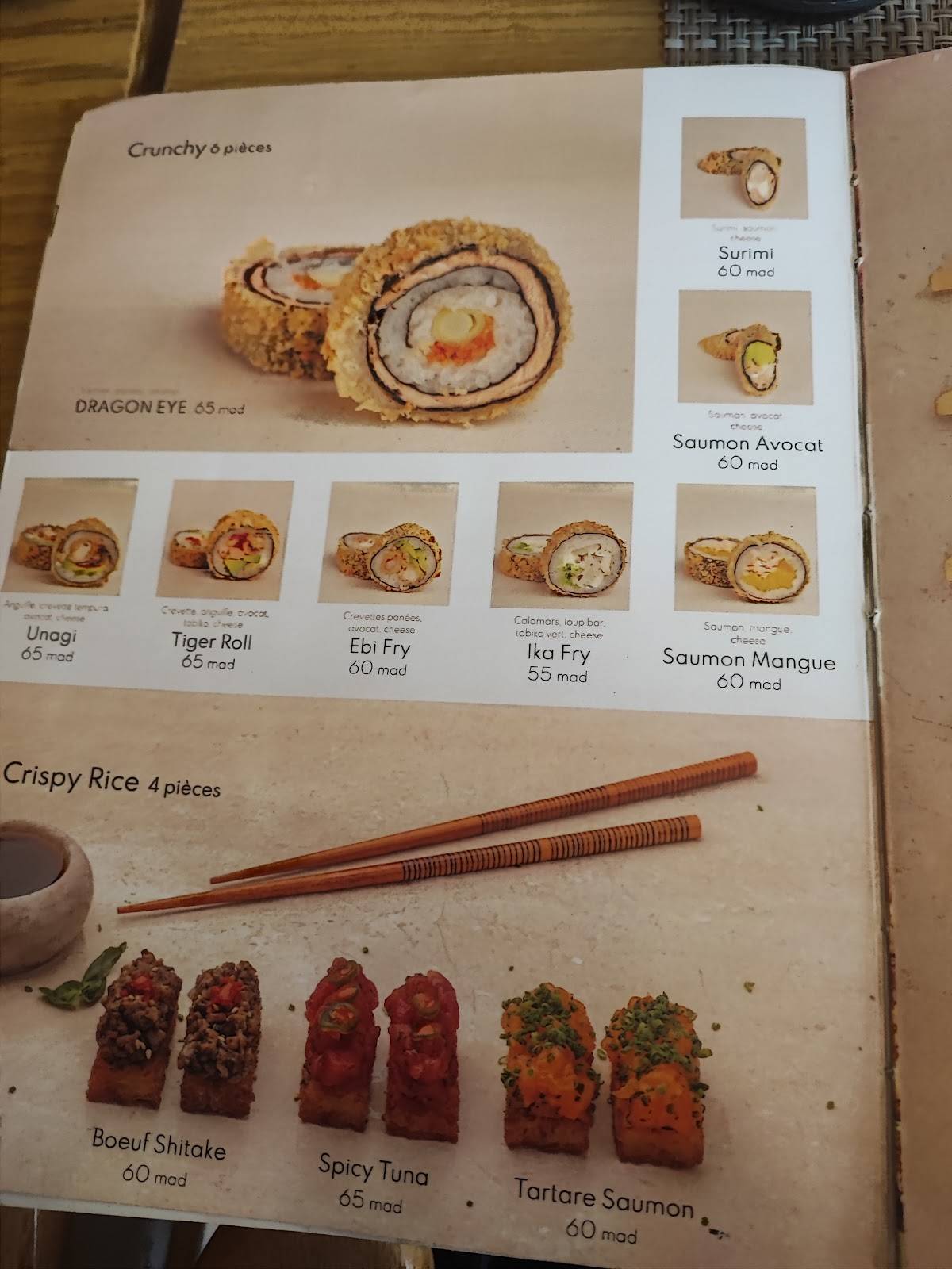 Menu de COSY SPOT RESTO