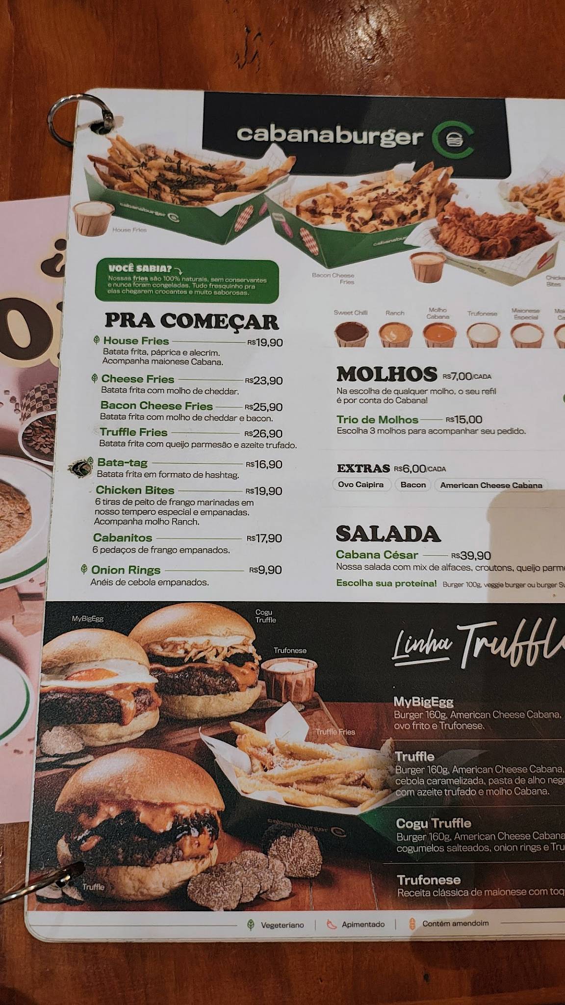 Cabana Burger (Barra da Tijuca) cardápio