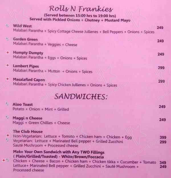 Café 24 - Mind Space Hotel menu