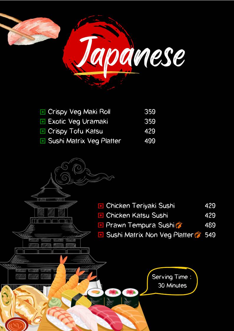 Adda Pan Asian menu