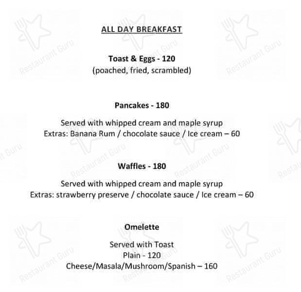 Autumn Leaf Cafe menu