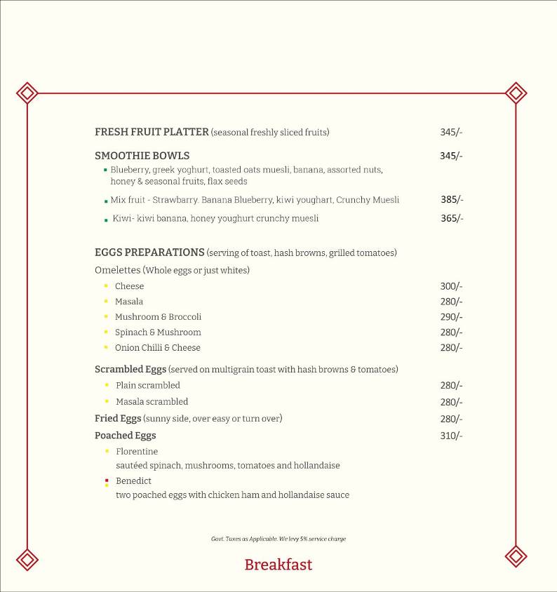 Café Bae menu
