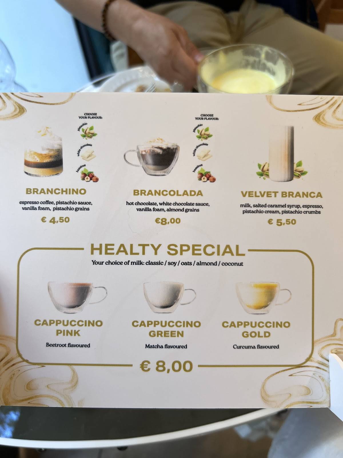 Menu di Branca Pasticceria Ristorante 