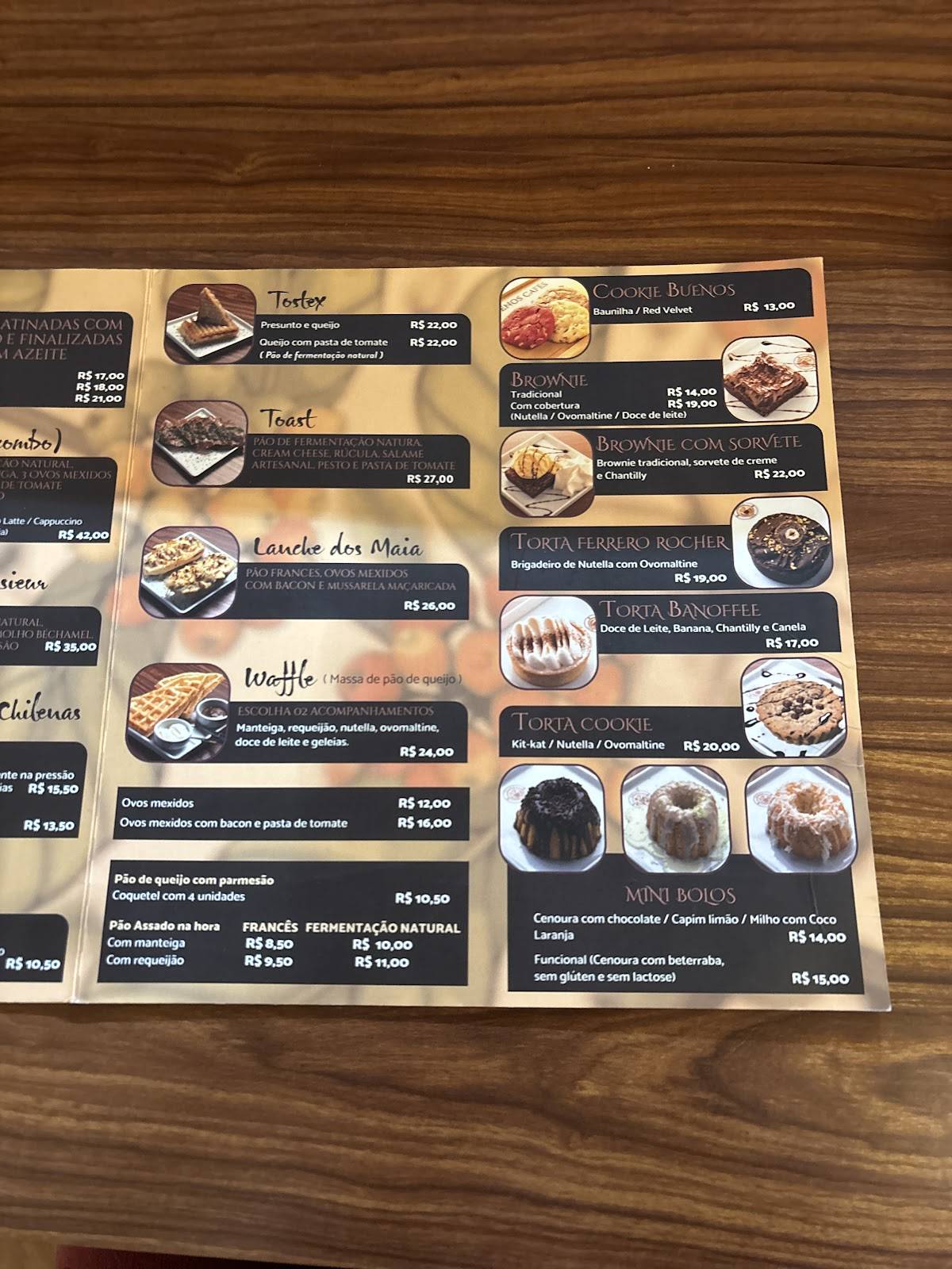 Buenos Cafés cardápio