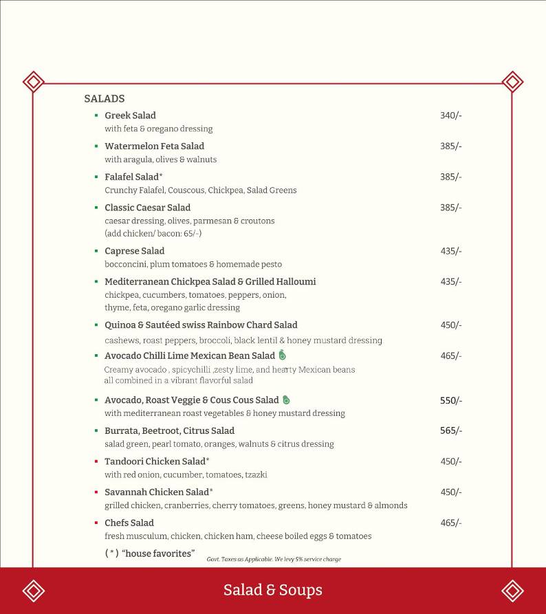 Café Bae menu
